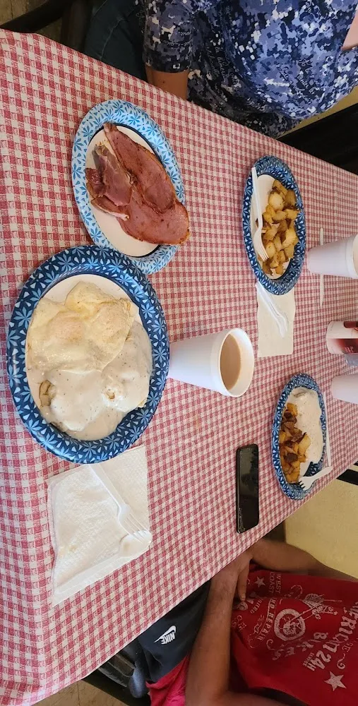 Country Ham with Biscuit and Gravy